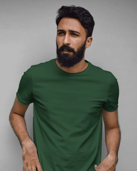 Crew Neck Tee - Olive Green