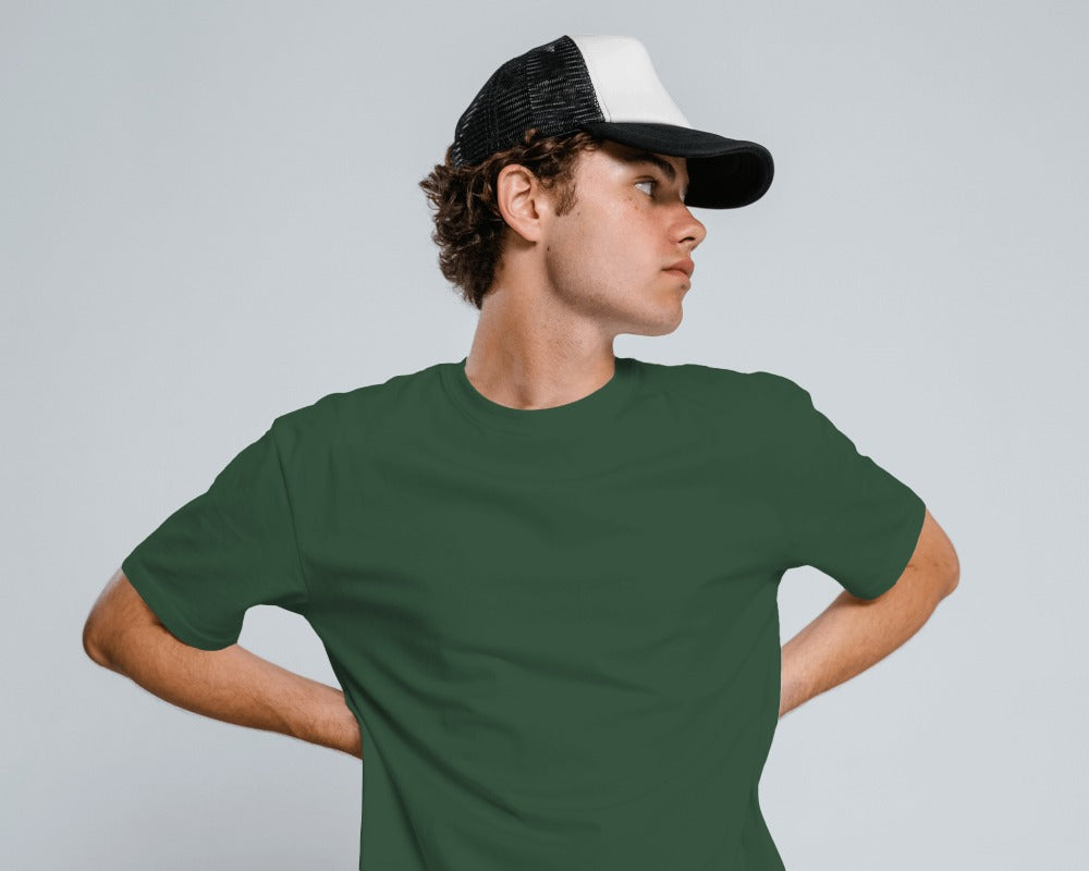 Crew Neck Tee - Olive Green