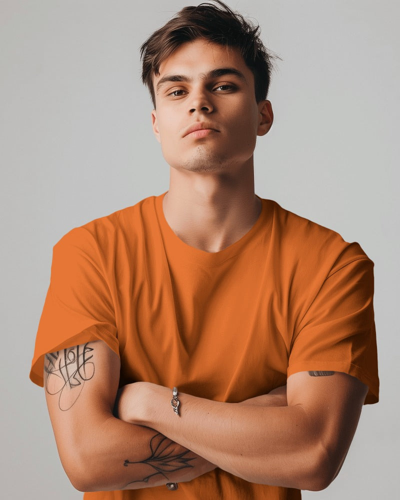 Crew Neck Tee - Orange