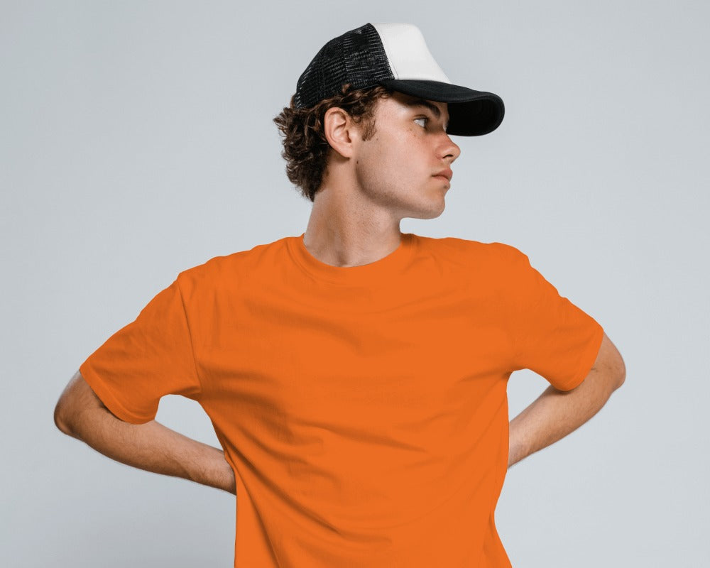 Crew Neck Tee - Orange