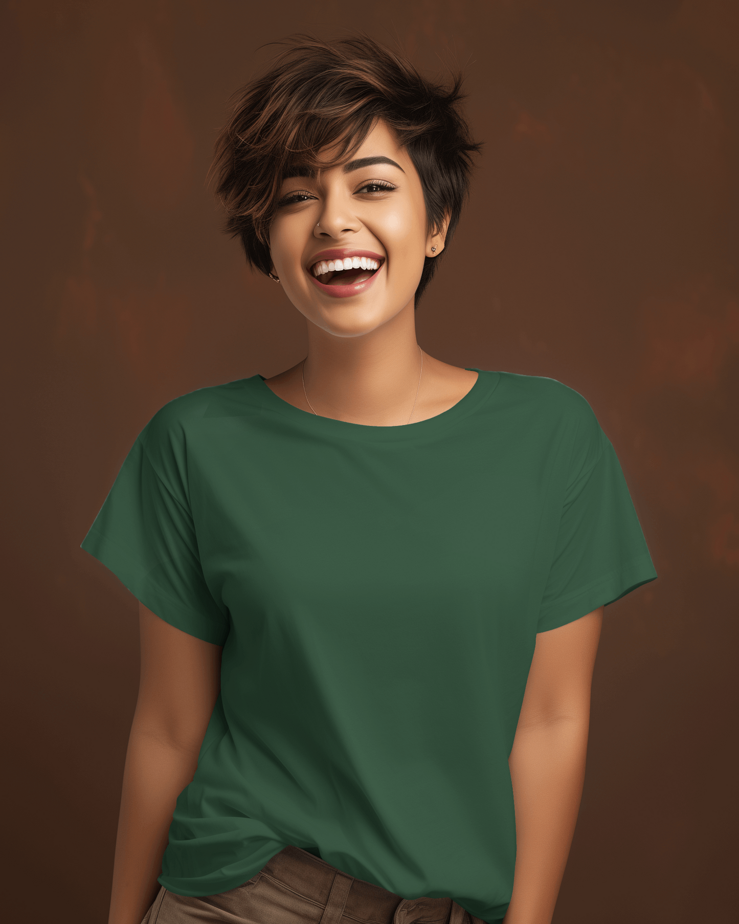 Crew Neck Tee - Olive Green
