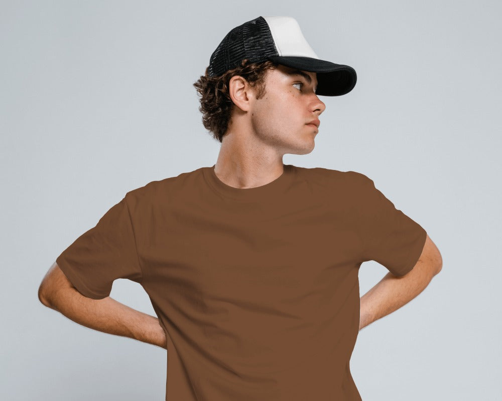 Crew Neck Tee - Coffee Brown