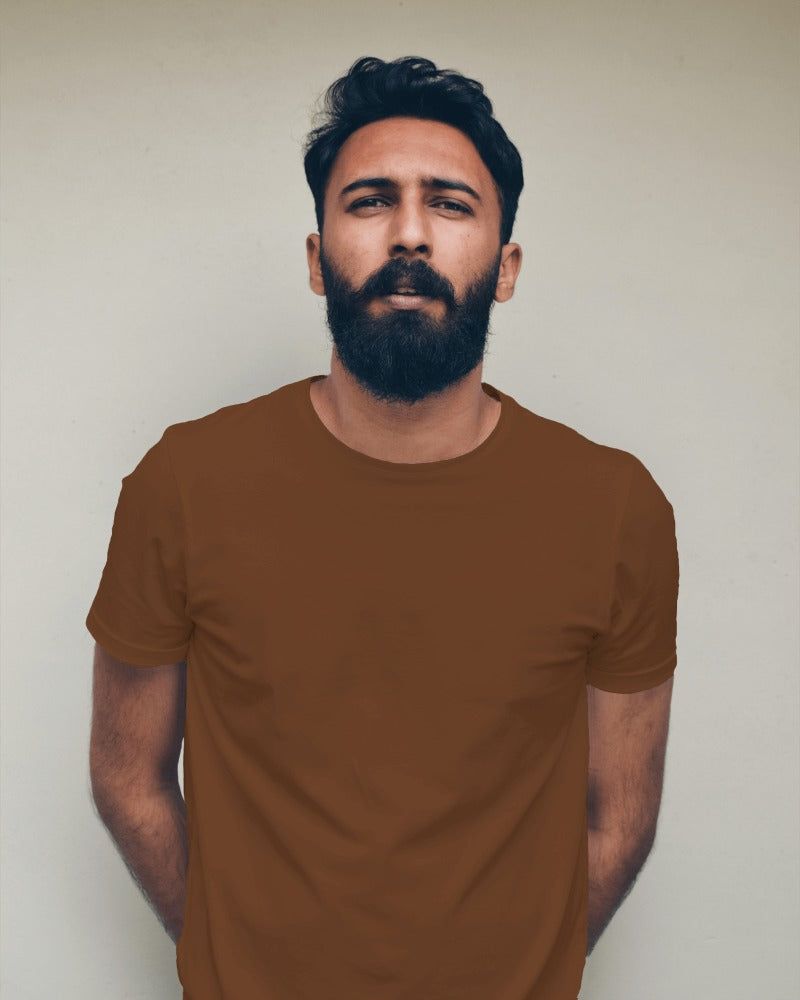 Crew Neck Tee - Coffee Brown