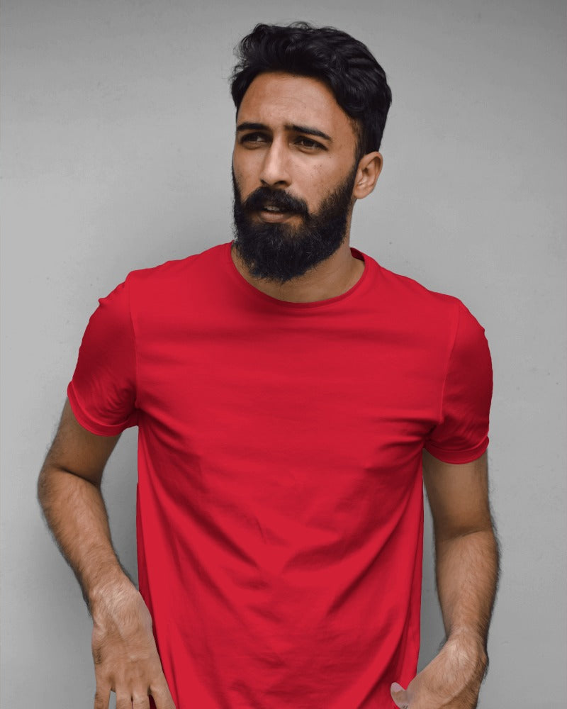 Crew Neck Tee - Red